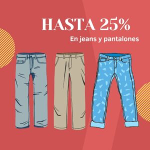 jeans y pantalones en oferta